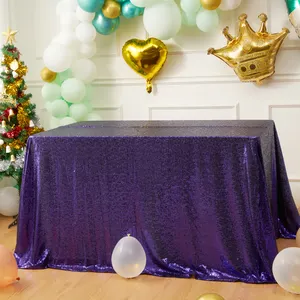 亚马逊热卖亮片桌布长方形桌子婚礼派对活动装饰