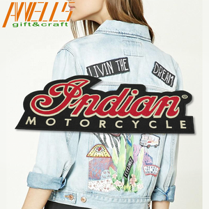 โลโก้ที่กำหนดเองข้อความรถจักรยานยนต์ Biker เย็บปักถักร้อยแพทช์ขนาดโลโก้ใดๆตกแต่งแพทช์เหล็กบนเย็บบนตะขอและห่วงยึด - Product Image 6