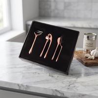 Hot Selling 3 Stuks Zinklegering Rose Gouden Fruit & Groente Gereedschap Keuken Accessoire Set In Geschenkdoos