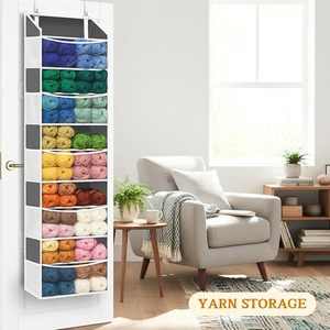 Organisateur de porte à 20 poches en tissu non tissé pour ranger les produits pour bébés et les vêtements, à accrocher derrière les portes ou sur les murs - Product Image 6