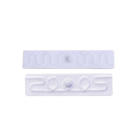 Étiquette tissée RFID UHF résistante aux hautes températures en polyester pour draps d'hôtel, housses de couette et uniformes