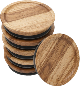 Reusable Wooden Mason <b>Jar</b> Storage Lids with Silicone Seal Regular Mouth Bamboo/Wood Lids for Ball Mason <b>Jars</b> Airtight - Product Image 1