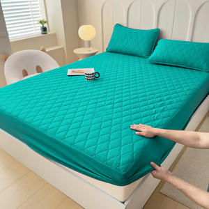 A prueba de polvo, Sábana bajera impermeable, Funda de colchón, resistente a la orina, Color sólido clásico, <span class=keywords><strong>colcha</strong></span> cómoda para el hogar - Product Image 5