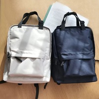 Sac à dos de style japonais unisexe avec rangement pour ordinateur portable A4 sac à main à fermeture éclair étanche pour sac d'école pour étudiants