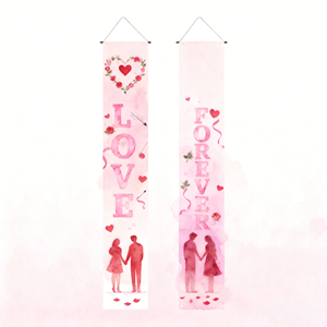 Decoración de Corazón Personalizada para Parejas, de Poliéster Digital Ecológico, con Eslogan de Bendición, Romántica y Festiva para el Día de San Valentín - Product Image 5