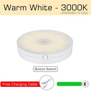 Lámpara de armario inalámbrica de estilo moderno para dormitorio, armario de cocina, armario, escalera, atenuación recargable por USB, luz LED nocturna táctil - Product Image 2