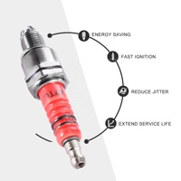 Bougie d'allumage GOOFIT A7TC à 3 électrodes, remplacement pour moto 50cc 70cc 90cc 110cc, ATV 150, cyclomoteur, kart, scooter