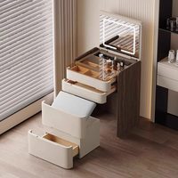 Table de maquillage moderne multifonctionnelle créative populaire avec miroir lumineux, coiffeuse bon marché pour fille