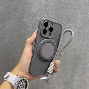 เคสโทรศัพท์แบบหมุนได้ 360 องศา พร้อมที่จับวงแหวนสำหรับ iPhone 17 Pro Max  พร้อมขาตั้งแม่เหล็ก - Product Image 1
