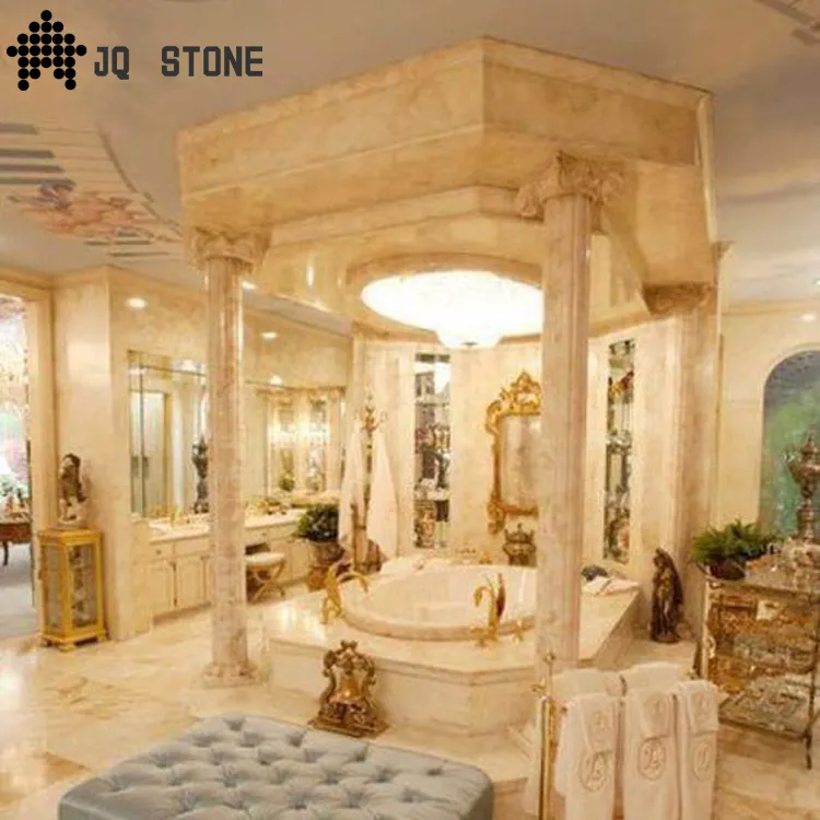 โรงแรมวิลล่าทางเข้าห้องนั่งเล่นห้องน้ำสถาปัตยกรรมโรมันเสาหินอ่อนเสาขายตกแต่ง