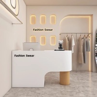 Bureau d'accueil moderne en bois laqué durable pour femmes, idéal pour les hôtels, les centres commerciaux, les écoles et les espaces commerciaux
