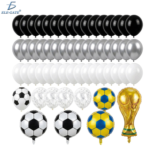 Ele-Gate <b>Football</b> Themed Party Decoration Set 58 Pieces Including <b>Balloons</b> Banners For Global Sports Tournament Viewing Gatherin - Product Image 1