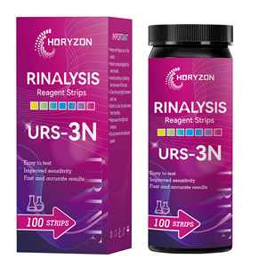 Bandelettes de <span class=keywords><strong>test</strong></span> urinaire HORYZON URS-3N, réactif d'analyse d'urine 3-en-1 pour leucocytes, nitrites, pH, 100 bandelettes/flacon - Product Image 1