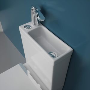 Inodoro de Cerámica 2 en 1 <span class=keywords><strong>con</strong></span> <span class=keywords><strong>Lavabo</strong></span> Integrado, Ahorro de Agua, Conjunto de Inodoro <span class=keywords><strong>con</strong></span> Lavamanos Incorporado - Product Image 5