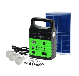 Desain unik lampu tenaga surya 10W dan sistem pengisian daya bank daya portabel kit energi surya