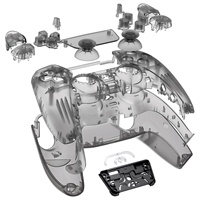 Pour manette PS5 BDM-030/040/050, ensemble complet de coque avec bouton, pavé tactile, coque de remplacement DIY transparente noire, plaques avant et arrière