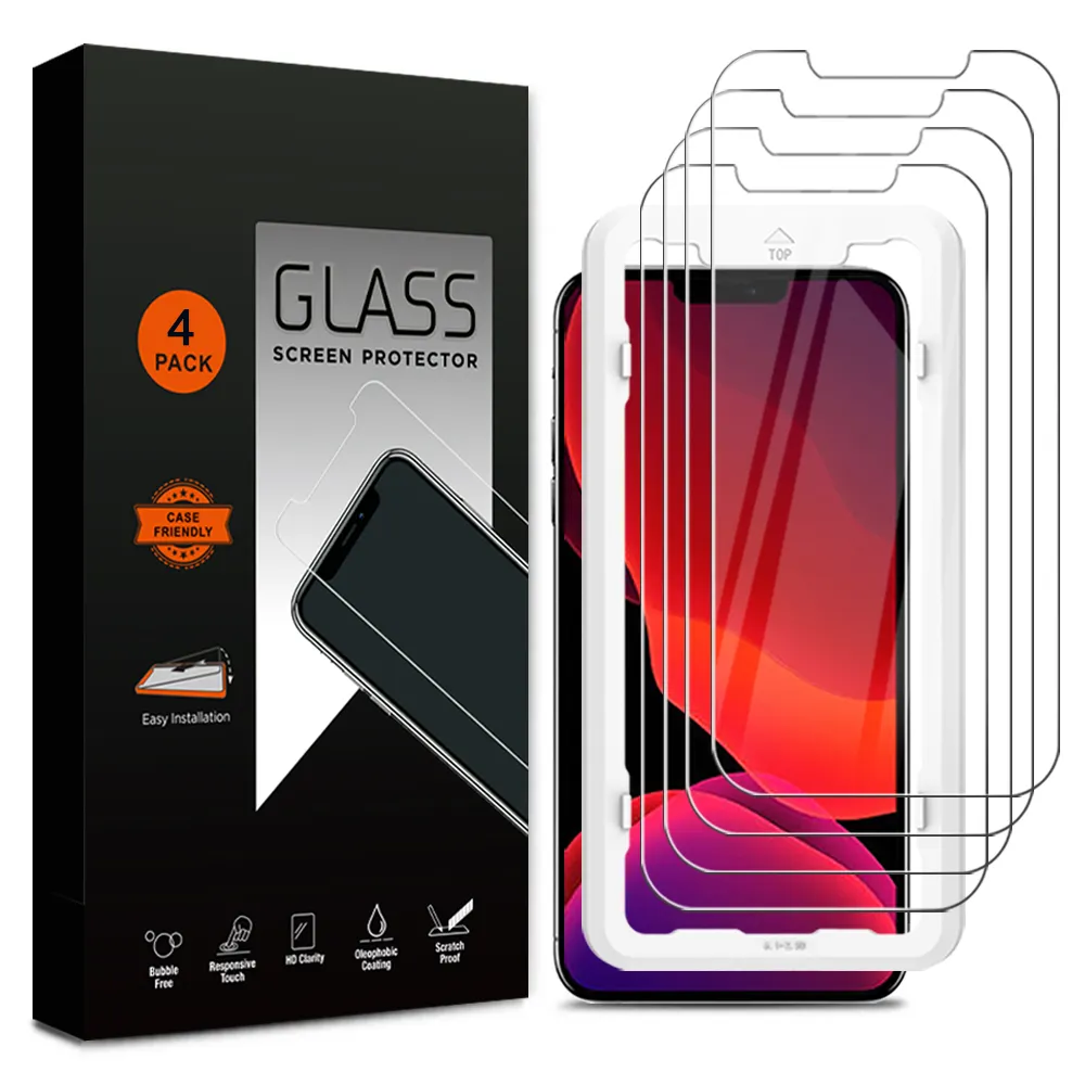 Amazon Hot 2 Packs 3 Packs 9H Tempered Glass Screen Protector For iPhone 14 13 12 11 Pro Max X/XS XR MAX 8 7 6 Plus