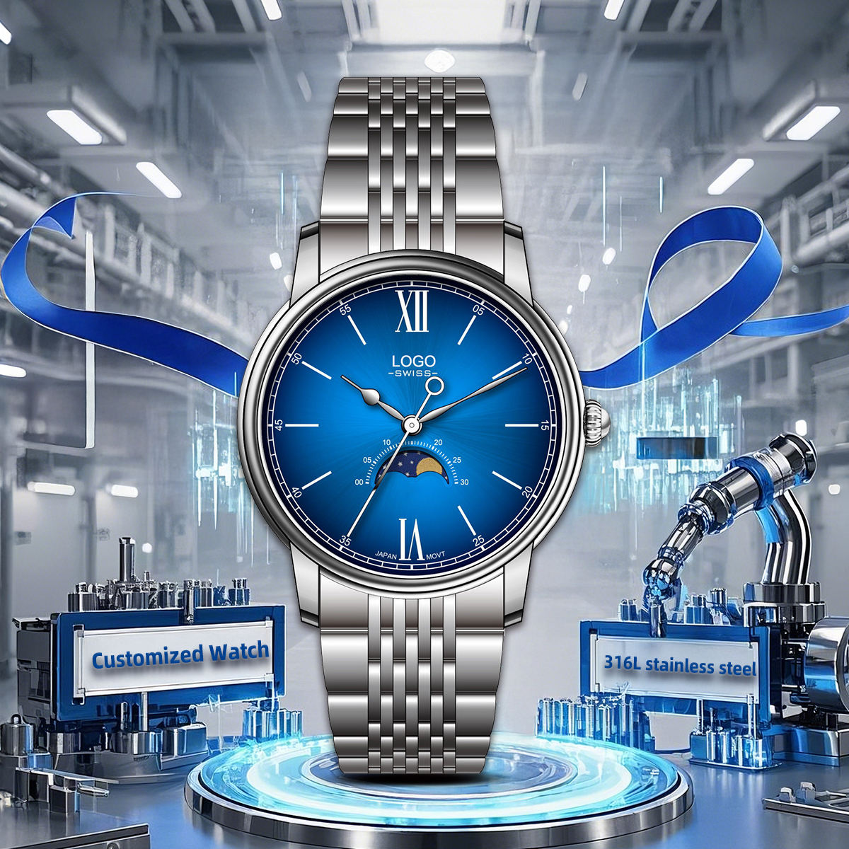 สีเงิน-น้ำเงิน