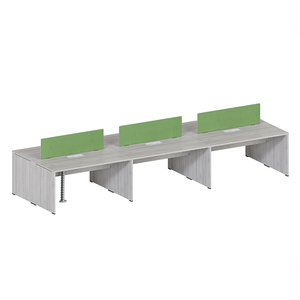 أثاث المصنع دائم 4 مقاعد الخشب مكتب محطة العمل طاولة مفتوحة الفضاء الموظفين مكتب الكمبيوتر - Product Image 5