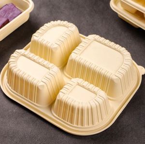 Biodegradable Disposable Cornstarch to Go Lunch Box Plastic Compostable Take Out Food <b>Container</b> - Product Image 5