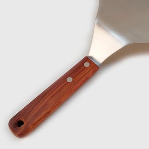 Offre Spéciale : Spatule <span class=keywords><strong>à</strong></span> <span class=keywords><strong>Pizza</strong></span> Ronde Grande en Acier Inoxydable avec Manche en Bois – Outil de Cuisson pour Pains et Pâtisseries - Product Image 6