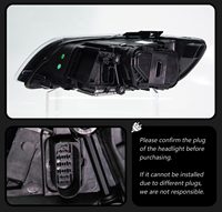 Ensemble de phares à LED pour Audi Q7 2006-2015, 12V 6000K, projecteur LED, feux de jour, clignotants, mise à niveau, neuf