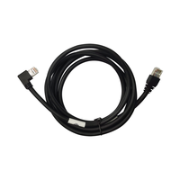 Kabel Jaringan CAT6 Kustom 8Pin 26AWG 90/180 Derajat Sudut Kanan Kabel Ethernet Tembaga Murni Isolasi PTFE Elektronik 250mm