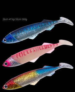 Jig Heads <strong>Soft</strong> <strong>Fishing</strong> Lure Good <strong>Plastic</strong> <strong>Fishing</strong> <strong>Molds</strong> Bulk <strong>Soft</strong> Lure 26cm/33cm Rubber Mackerel <strong>Soft</strong> PVC - Product Image 2