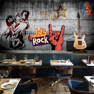 Papier peint extérieur de fond de <span class=keywords><strong>musique</strong></span> de style industriel rétro pour <span class=keywords><strong>bar</strong></span>-salon - Product Image 6