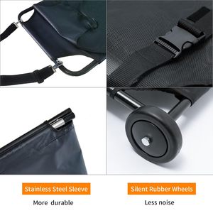 Camilla plegable impermeable para perros de 48x26 pulgadas, perros grandes, capacidad de 250 libras, camilla de rescate veterinario, ruedas silenciosas, transportadores de mascotas - Product Image 5