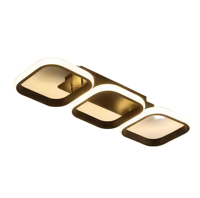 Plafonnier LED encastré en aluminium au design nordique moderne, 20W, noir, 26W, carré, 3 têtes, 2 têtes, couvercle en acrylique, salon