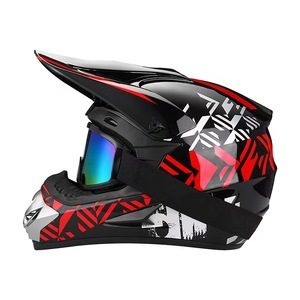ATV Dirt Bike Casque avec lunettes Gants Masque Réglable Moto Adulte Casque Hors Route Motocross Descente Cyclomoteur MX - Product Image 3