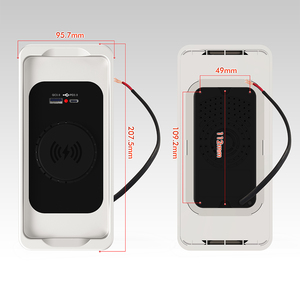 Carregador Sem Fio <span class=keywords><strong>Universal</strong></span> para Carro, Bandeja de Carregamento Magnética Compatível, Substituição de Base de Carregamento Sem Fio com USB A C PD QC 48W - Product Image 6