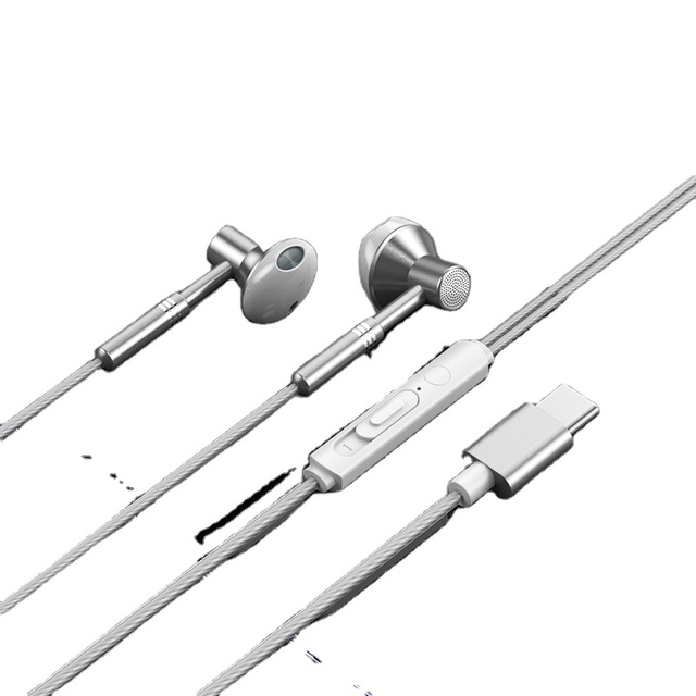 Digital Type C Earphones USB C Earbuds In-Ear Earpiece Stereo Headset Bass USB C Headphones