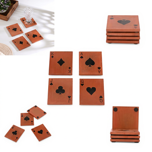 Sous-verres modernes en argile avec design artisanal haut de gamme pour servir le café et protéger les meubles en bois des taches d'humidité - Product Image 1