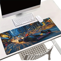 Tapis de souris ergonomique en caoutchouc antidérapant pour PC Gaming, design voiture de course stylé, 400x900mm, idéal pour ordinateur portable et bureau, prix usine