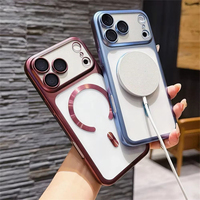 Nouvelle coque de téléphone rigide transparente magnétique en PC pour iPhone 18 Pro Max 18Pro, coque givrée mate plaquée pour iPhone 17 16 15 Pro Max