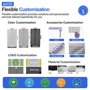 Valigia SOKOK con Telaio in Alluminio di Grande Capacità, Manico Largo e Ruote Scorrevoli per Viaggi Facili - Product Image 5