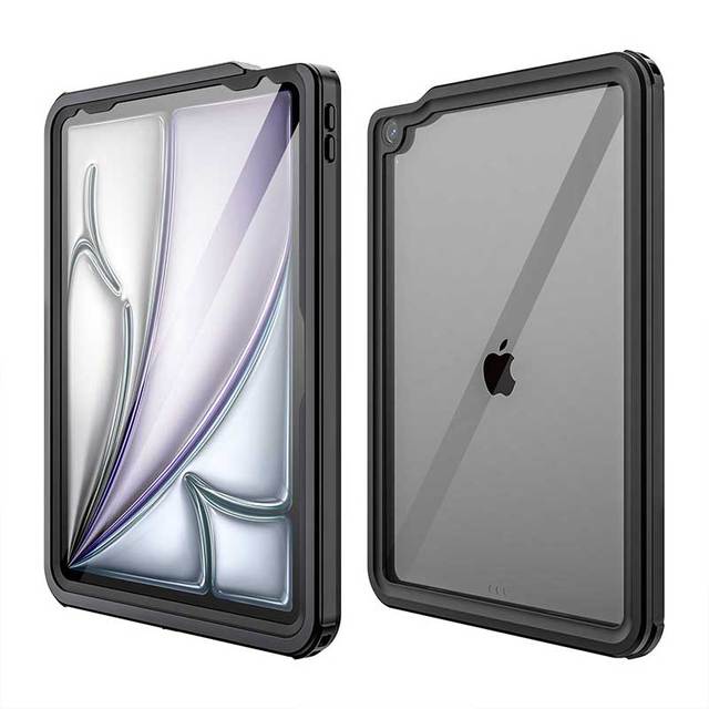 Heavy Duty Waterproof Case for iPad AIR 11 2024 M2 Rugged Anti-Scratch Shockproof Cover with Phone Grip Included