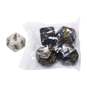 Lote pequeño, venta al por mayor, Juguetes sexuales de mármol blanco y negro poliédricos, juego de dados acrílicos de <span class=keywords><strong>5</strong></span> uds con bolsa en paquete, caja negra - Product Image 6