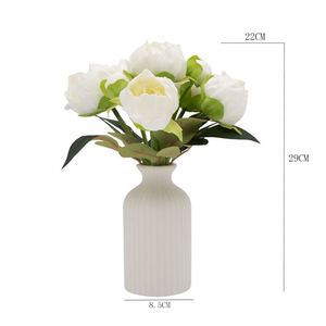 Oh Arts, Nuevo Diseño de Flores de Peonía Artificiales en Maceta para Decoración, Flor de Peonía Artificial, Flores de Seda de Peonía Artificial - Product Image 5