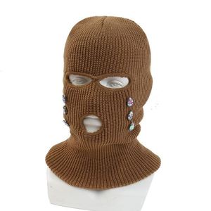 Nouveau chapeau trois-en-un : bonnet tricoté brodé, écharpe et masque en coton - Product Image 2