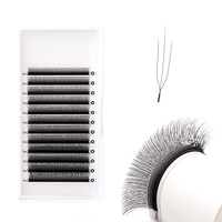 Nouvelles extensions de cils 3D en forme de trèfle, style coréen, en matière douce et légère, 100 % faites à la main, individuelles, en forme de camélia, naturelles