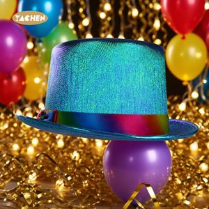 Yachen Bán Buôn Cầu Vồng <span class=keywords><strong>Top</strong></span> <span class=keywords><strong>Hat</strong></span> Đầy Màu Sắc <span class=keywords><strong>Top</strong></span> <span class=keywords><strong>Hat</strong></span> Năm Mới Đảng Cần thiết Cho Người Lớn Lấp Lánh Lễ hội Phụ Kiện - Product Image 1