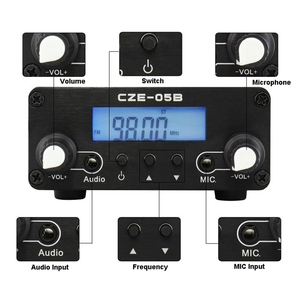 PLL Stéréo Transmetteur FM <span class=keywords><strong>Radio</strong></span> Diffusion <span class=keywords><strong>Station</strong></span> CZE-05B 100mW/500mW Fréquence 76-108Mhz Maison Campus Amplificateur Double Mode - Product Image 4