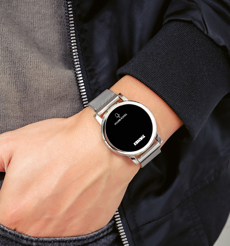 智能手表skmei不锈钢豪华黄金数字手表男士防水雷洛杰斯 - buy touch