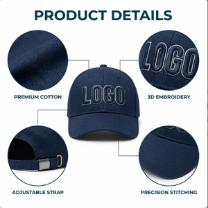 Gorras de Béisbol de 5 Paneles con Cuerda, Corte Láser, Calidad Premium, Logotipo Bordado en 3D de Alta Densidad Personalizado, Estructuradas, para Actividades al Aire Libre - Product Image 4