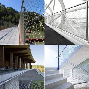 304 Stainless Steel Rope Mesh Cuttable Fall Protection <b>Netting</b> for Zoo Balustrade <b>Fence</b> - Product Image 3