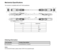 Kabel DAC SFP28 ke SFP28 25G Berkinerja Tinggi, Kabel Tembaga Pasif Direct Attach 0.5m 1m 2m 3m 5m Interkoneksi Pusat Data