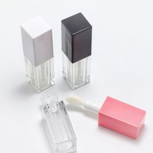 Tube de brillant à lèvres vide 5 ml avec grand applicateur, pour gloss et huile à lèvres, disponible en rose, blanc, noir, avec applicateur épais - Product Image 6